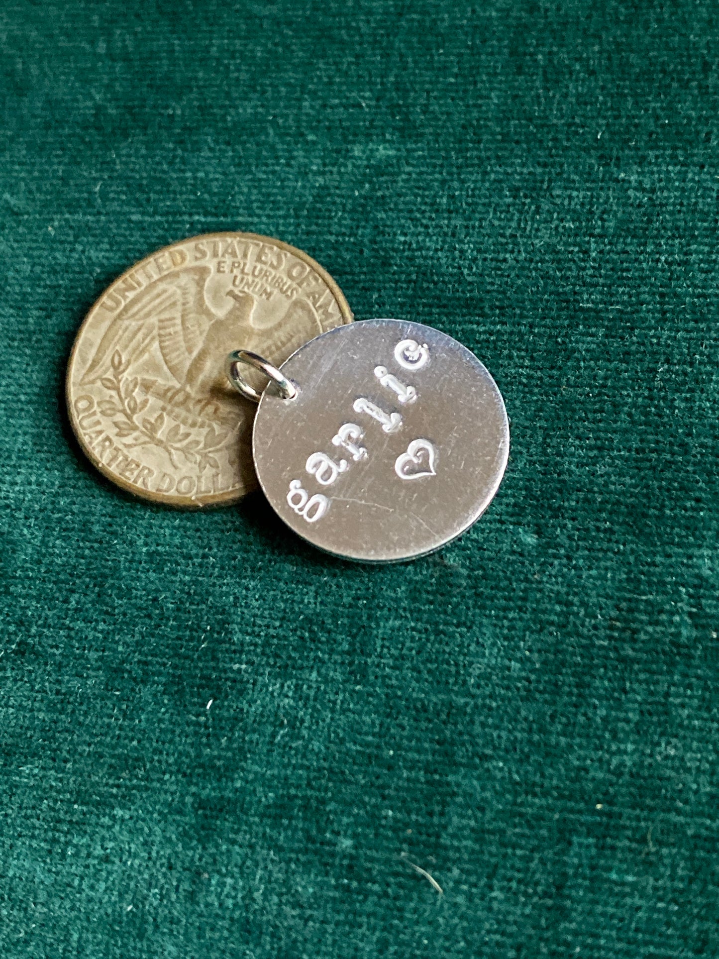 Garlic circle shaped necklace pendant, ball chain included